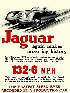 3634 Placa de Metal - Jaguar