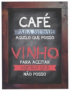 3093PG-036 Quadro Poster - Café e vinho