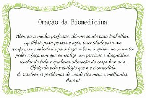 1760-003 Placa de oração profissão - Biomedicina