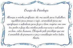 1760-010 Placa de oração profissão - Psicologia