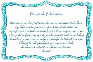 1760-022 Placa de oração profissão - Cabeleireiro