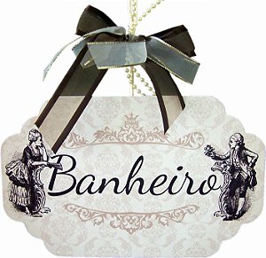 1702 Placa MDF - Banheiro casal