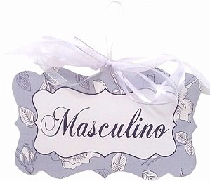 1706-005 Placa MDF - Banheiro Masc. Azul