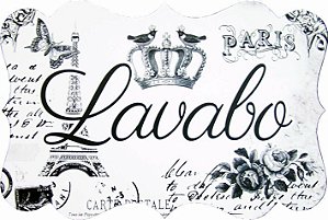 1713G Placa MDF - Lavabo Paris