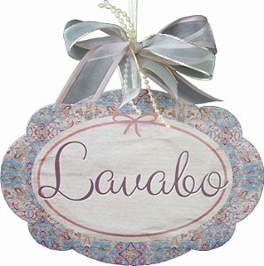 1716 Placa MDF -  Lavabo laços
