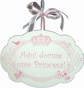 1754 Placa MDF - Princesa coroa