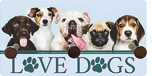 3222 Porta chaves metal - Love Dogs