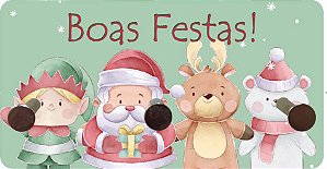 3229 Porta chaves metal - Boas Festas