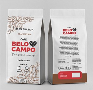 Café Tradicional Belo Campo - Moído e Torrado - Torra Média 500g