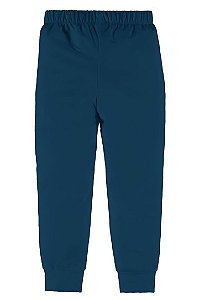 Calça Em Malha Térmica Azul Marinho Bebe Menino Menina Pijama Up Baby