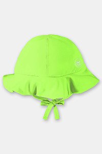 Chapéu Com Proteção Uv Fps +50 Verde Limão Bebe Menino Menina Up Baby