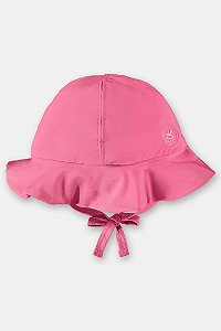 Chapéu Com Proteção Uv Fps +50 Rosa Neon Bebe Menina Up Baby