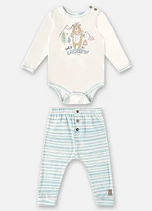 Conjunto Body De Manga Longa Calça Comfy Bebe Menino Up Baby