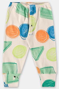 Calça Em Suedine Estampa Bolas Bebe Menino Up Baby