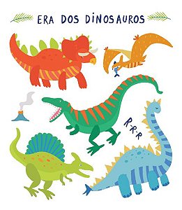 Tatuagem Temporária Atóxica Dinossauros Infantil Tatufun