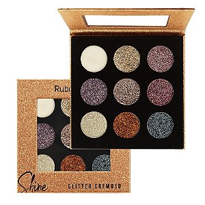 Paleta De Sombras Shine Glitter Cremoso Rubyrose