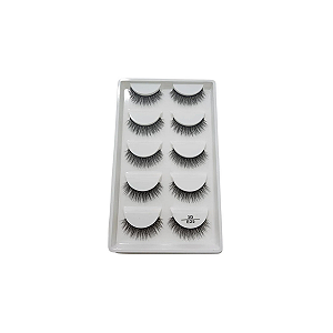 Cartela de Cílios 5 pares 3D E25