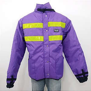 DUPLICADO - Jaqueta Motoboy Impermeável Refletiva Cor Roxa Tam G Tipo Ifood