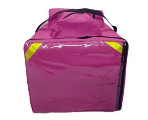 Mochila de Pizza Térmica 44L Rosa Pink Para Entregas - Sem Caixa de Isopor