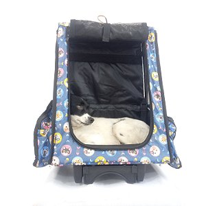 Mochila Com Rodinha Pet Trasportar Animais Ate 20 Kg Tam M