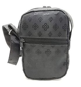 Bolsa Pochete Lateral  tira colo Preta com Detalhes