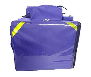 Mochila de Pizza Térmica 45L Bolsão Azul Royal- Acompanha Caixa de Isopor
