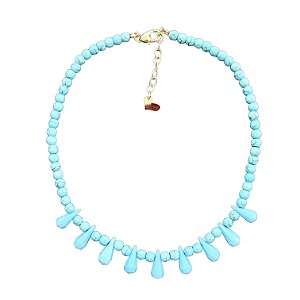 colar opaline gotas