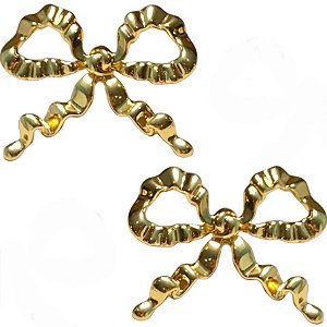 brinco gold bow Tamara
