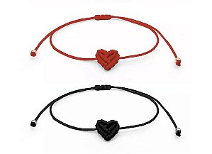 Dupla pulseirinha heart red/black