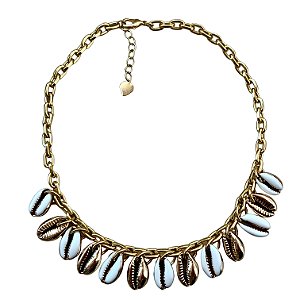 colar gold buzios white