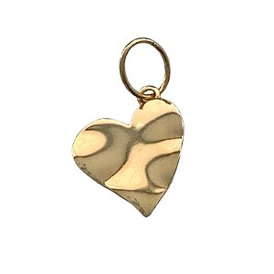 pingente heart martelado