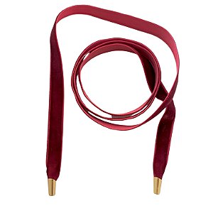 cordão velvet dark red