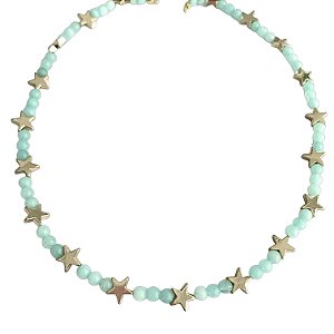 colar stars verde-água