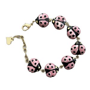 pulseira ladybug rosè
