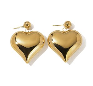 brinco golden heart