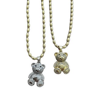 colar urso fofo