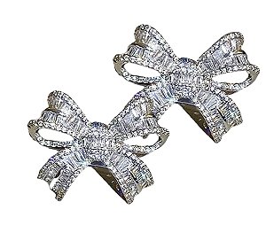 brinco bow diamond