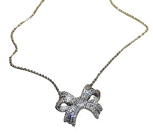 colar bow diamond