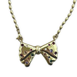 colar golden bow