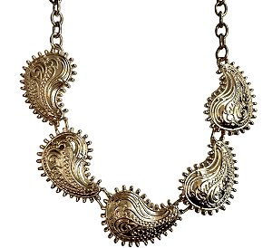 colar gold paisley