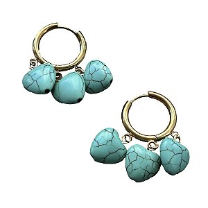 argola hearts turqouise