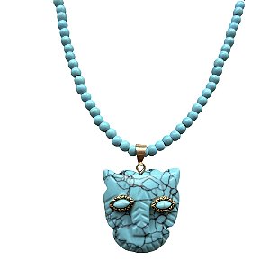 colar oncinha turquoise