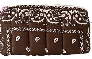 necessaire love bandana marrom