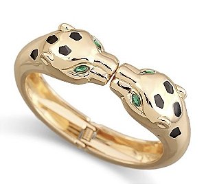 bracelete leopard gold