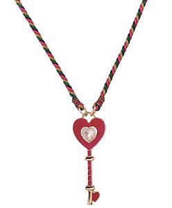 colar mini chave pink