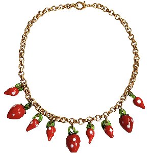 Colar strawberry murano