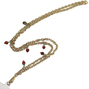 alça de celular morango