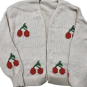 maxi cardigan cherry off white