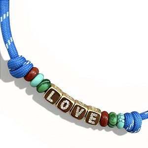 colar love cordão cobalto