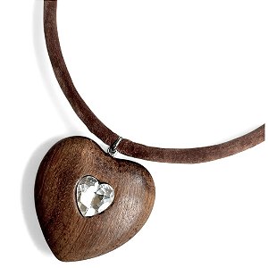 maxicolar velvet wood heart
